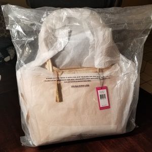 Rose Gold metallic Vince Camuto tote bag